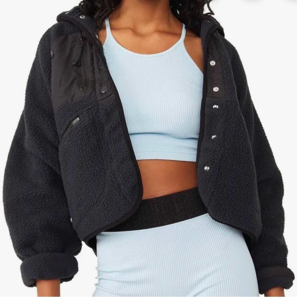 FP Movement by Free People Black Teddy Jacket